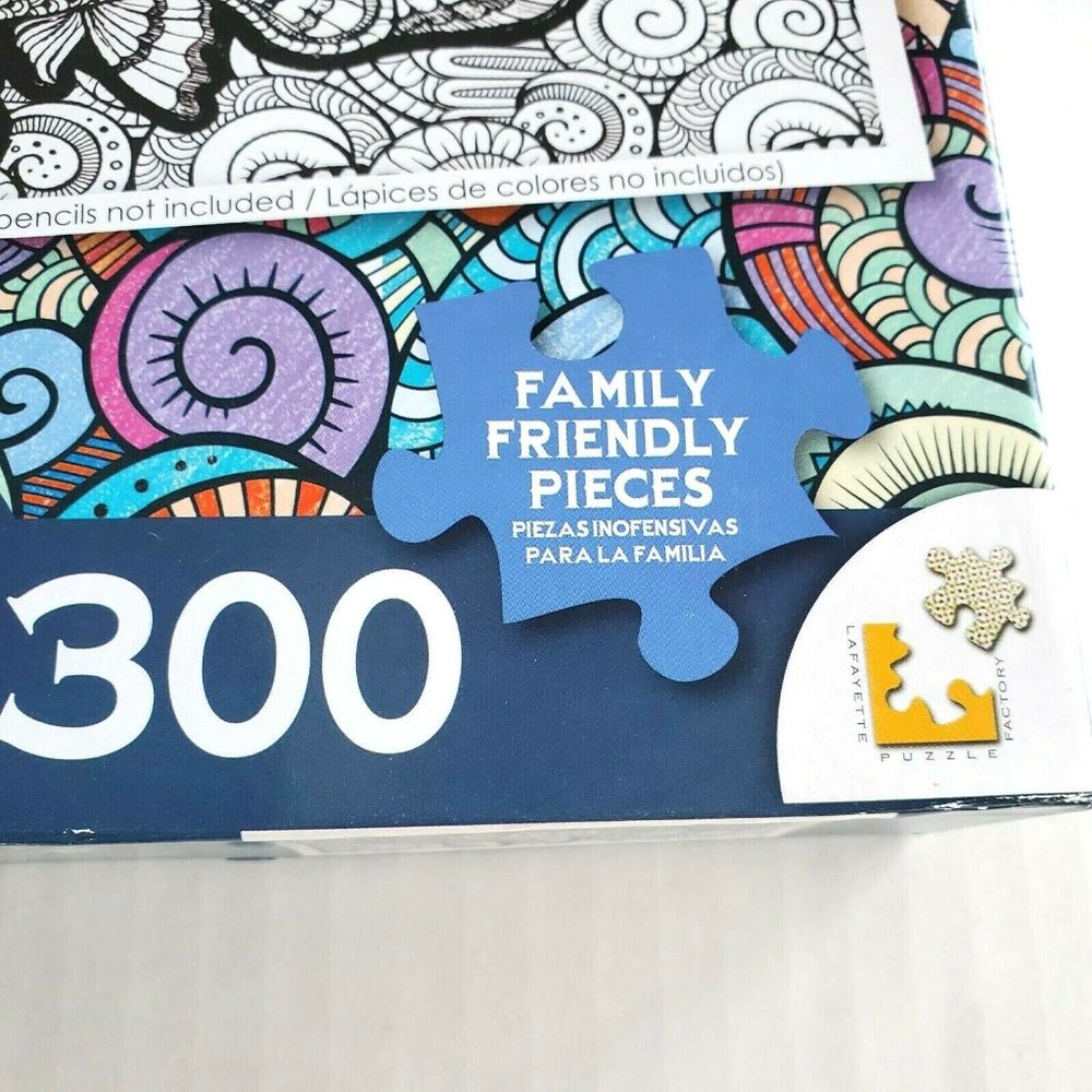 Fish Coloring Puzzle 300 Piece Jigsaw Sealed Lafayette Puzzle Factory 18" x 24" - Picture 3 of 7